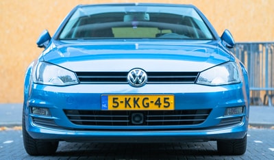 blue Volkswagen car
